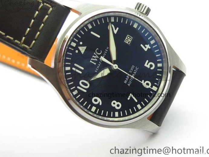 MIROTIME 0203 MARK XVIII Le Petit Prince IW327004 SS FKF 1:1 Best Edition Blue Dial On Brown Leather Strap Trendsetting 7117